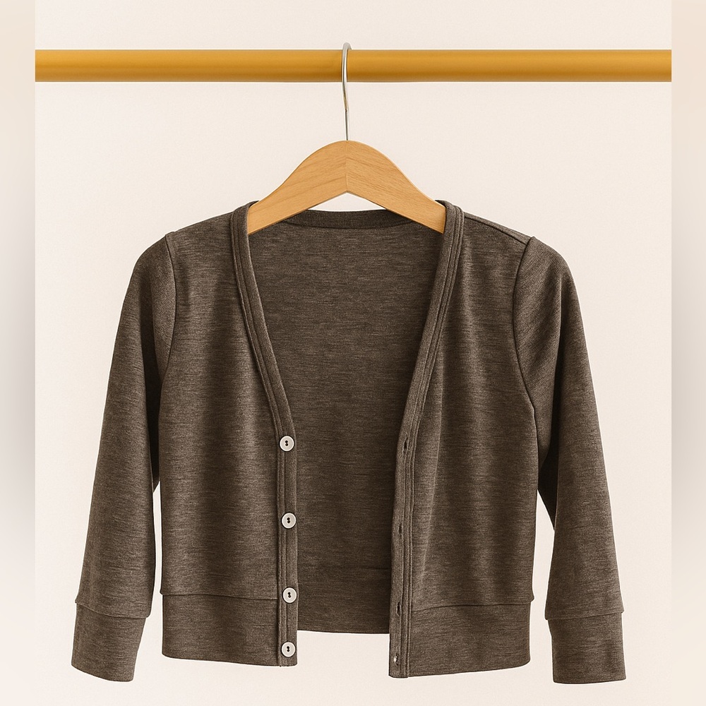 American Apparel Kids Brown Cardigan Sweater